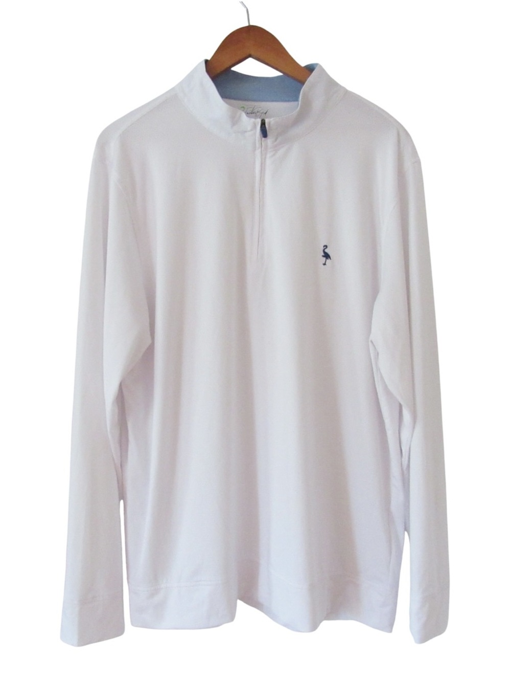 Tailorbyrd White Long Sleeve Quarter Zip Shirt XL Quick Dry Sun Protection